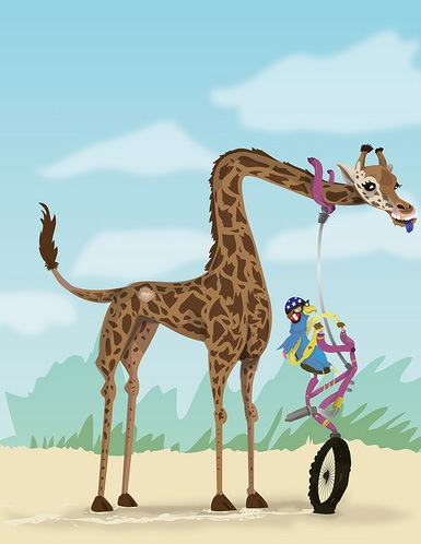 векторный жираф