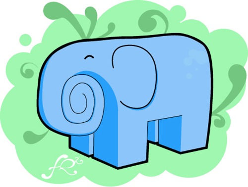 векторный слон