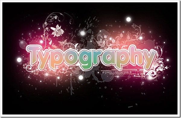 примеры яркой 3d типографики