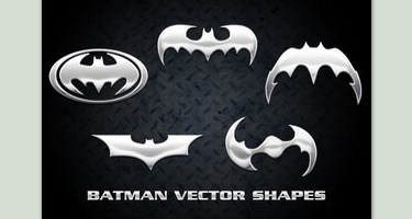 Формы векторных логотипов бэтмена