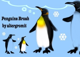 кисти-пингвины