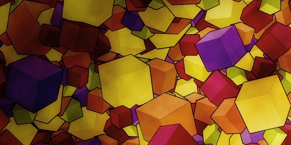 3D трансформер из разноцветных кубиков