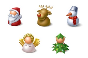 Рождественские иконки-фигурки