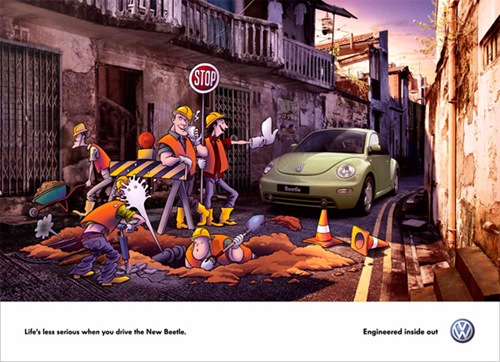 Рекламный постер автомобиля Volkswagon