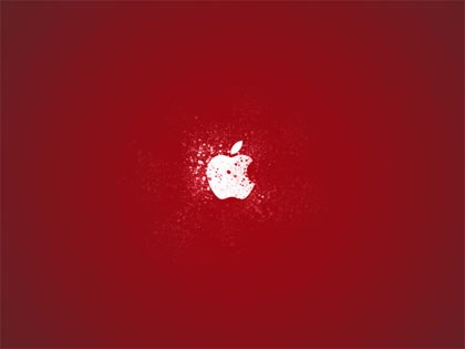 apple в брызгах краски