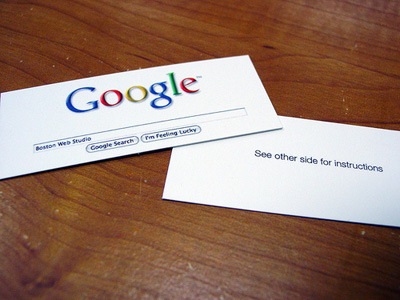 дизайн визитки для работников гугла