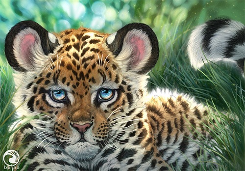 цифровой рисунок леопарда