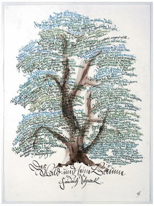 Дерево из шрифтов