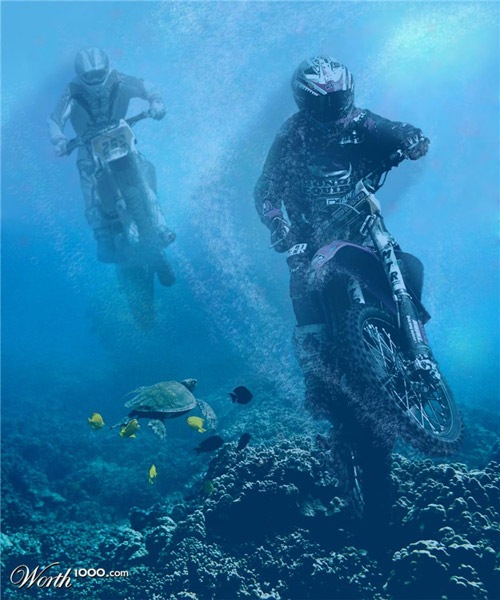 подводные  мотогонки