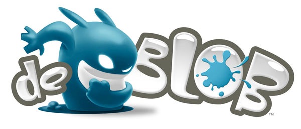 забавный логотип игры  De Blob