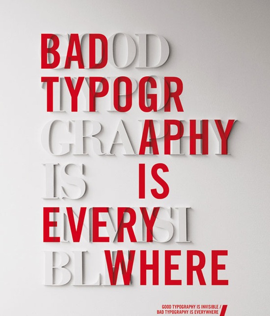 двойная типографическая надпись