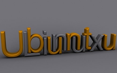 типографические 3D обои Ubuntu