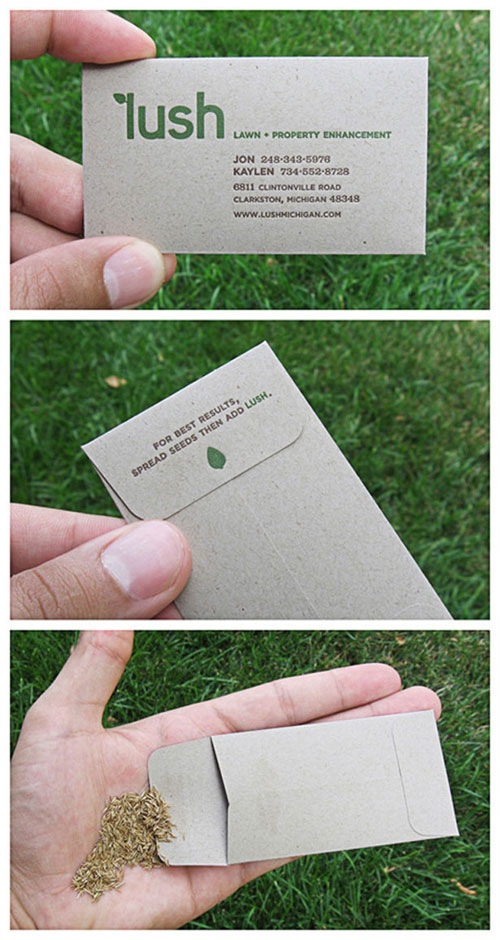 визитка-пакетик для семян