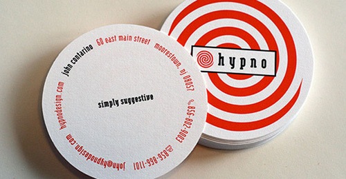 гипнотический дизайн визитки