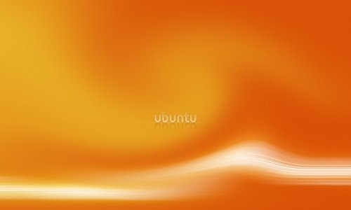 оранжевые обои ubuntu