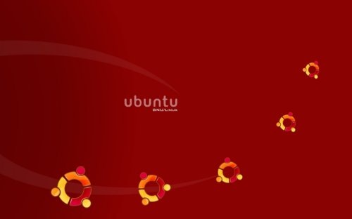 красные обои ubuntu
