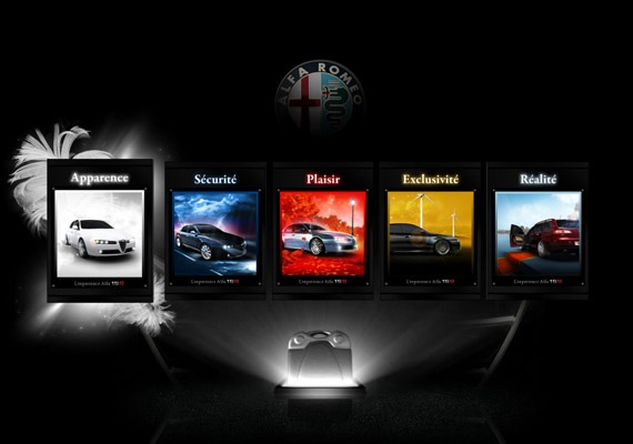 Креативный Flash сайт созданный для Alfa Romeo