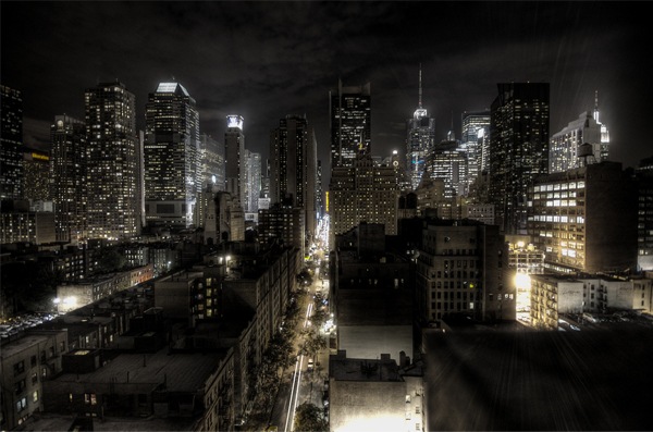 хдр фото ночного города