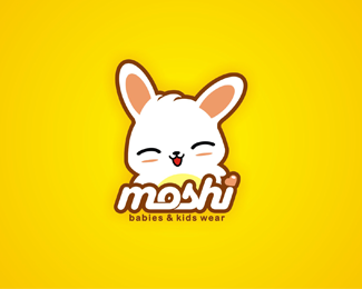 мультипликационный заец в дизайне лого