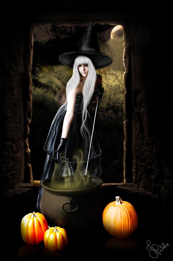 ведьма на хэллоуин