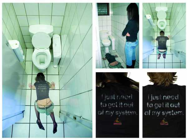 антиалкогольная реклама в туалете