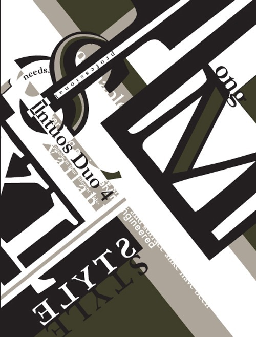 постер с типографическими шрифтами различных размеров