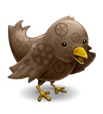 Птица Twitter в узорах