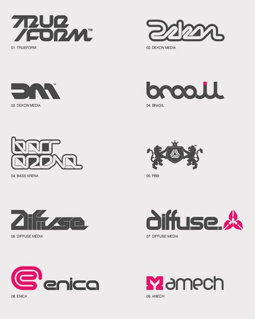 логотипы из типографических шрифтов