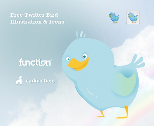 Иконки и иллюстрации птички Twitter