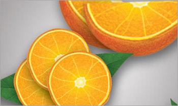 реалистичный апельсин
