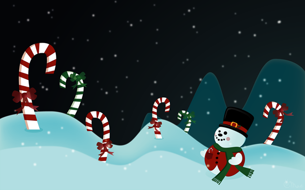 Снеговик и конфетный лес