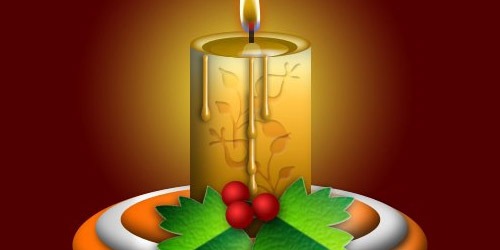 Создайте симпатичную новогоднюю свечу в Фотошопе