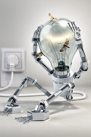 3D робот-лампочка