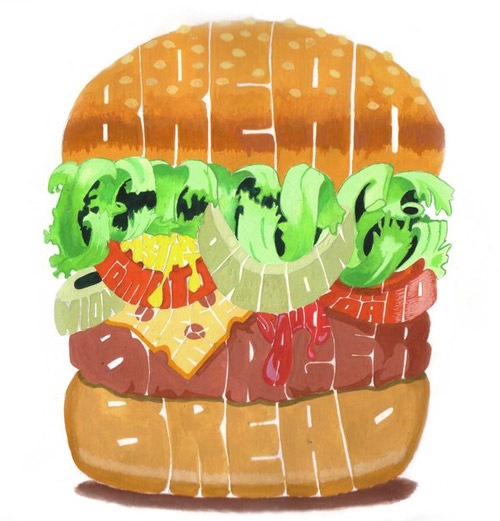 Гамбургер из шрифтов