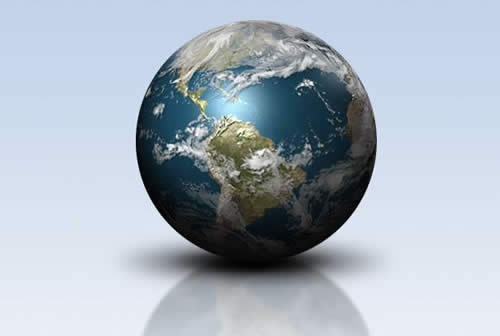 Создание блестящего земного шара 3D в Фотошопе