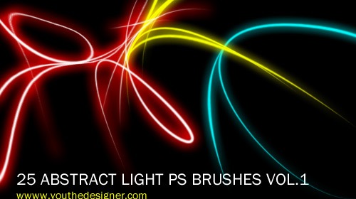 25 абстрактных кистей световых эффектов 