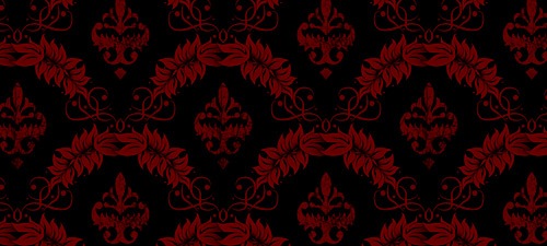 Яркие красные цветочные узоры на черном