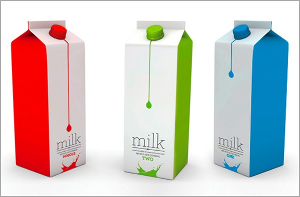 яркие упаковки для молока