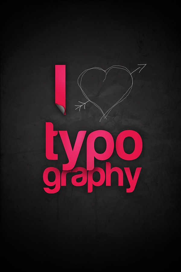 черно-розовая типографика