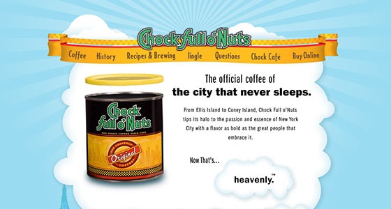 Иллюстрированный сайт для кофе