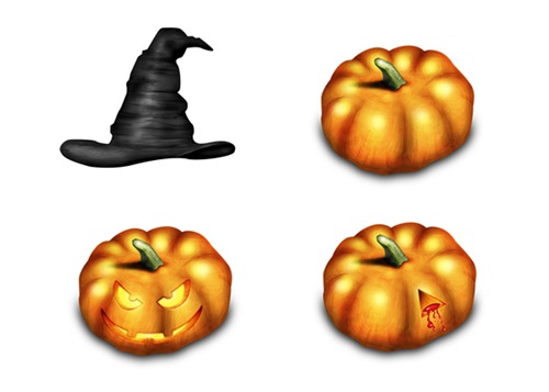 4 Хеллоуин иконки в высоком разрешении