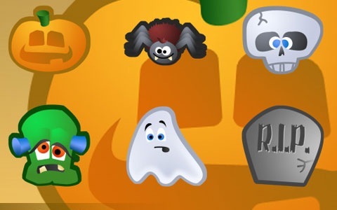 Забавные Хеллоуин иконки в мультипликационном стиле 