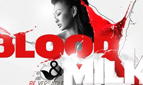типографический постер "Кровь с молоком" 