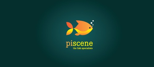 Симпатичный лого с рыбкой