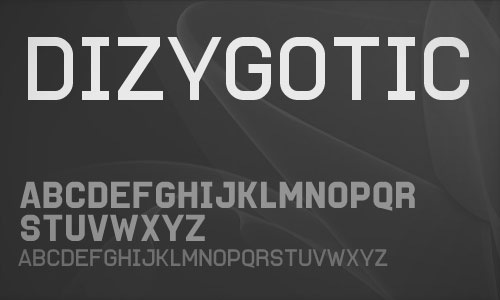 Ровный шрифт Dizygotic