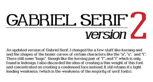 Округлый печатный шрифт Gabriel Serif V.2