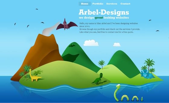 Креативный сайт с детскими иллюстрациями