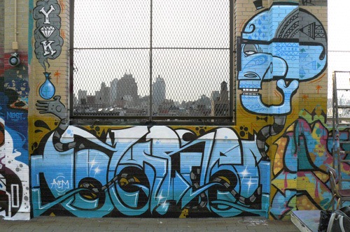 стена с граффити