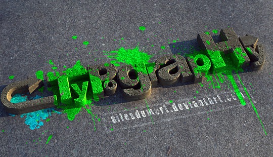 3D типографика и яркие краски