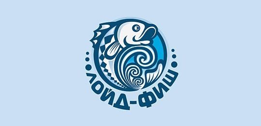 Логотип с изображением рыбы